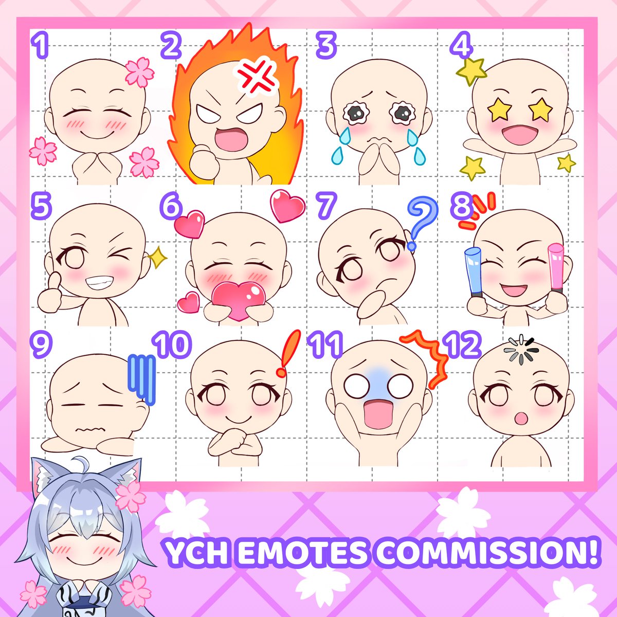 🌸November EMOTE ART RAFFLE🌸
To celebrate the launch of my new VGen Emote Service,
I'm hosting a special limited raffle✨
1 winner will receive 2 custom YCH-style emotes!
🌸How to enter:
✨Follow, RT &amp; like this post !
✨Reply with OC/Model in comments!
🕰️Deadline: November 22nd