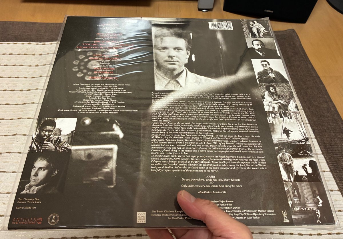 プレデターの封切併映として再び脚光を浴びる(笑)エンゼルハート、公開時にサントラを入手して真っ先に思ったのは、この作品絶対にモノクロの方が似合うという事だ。