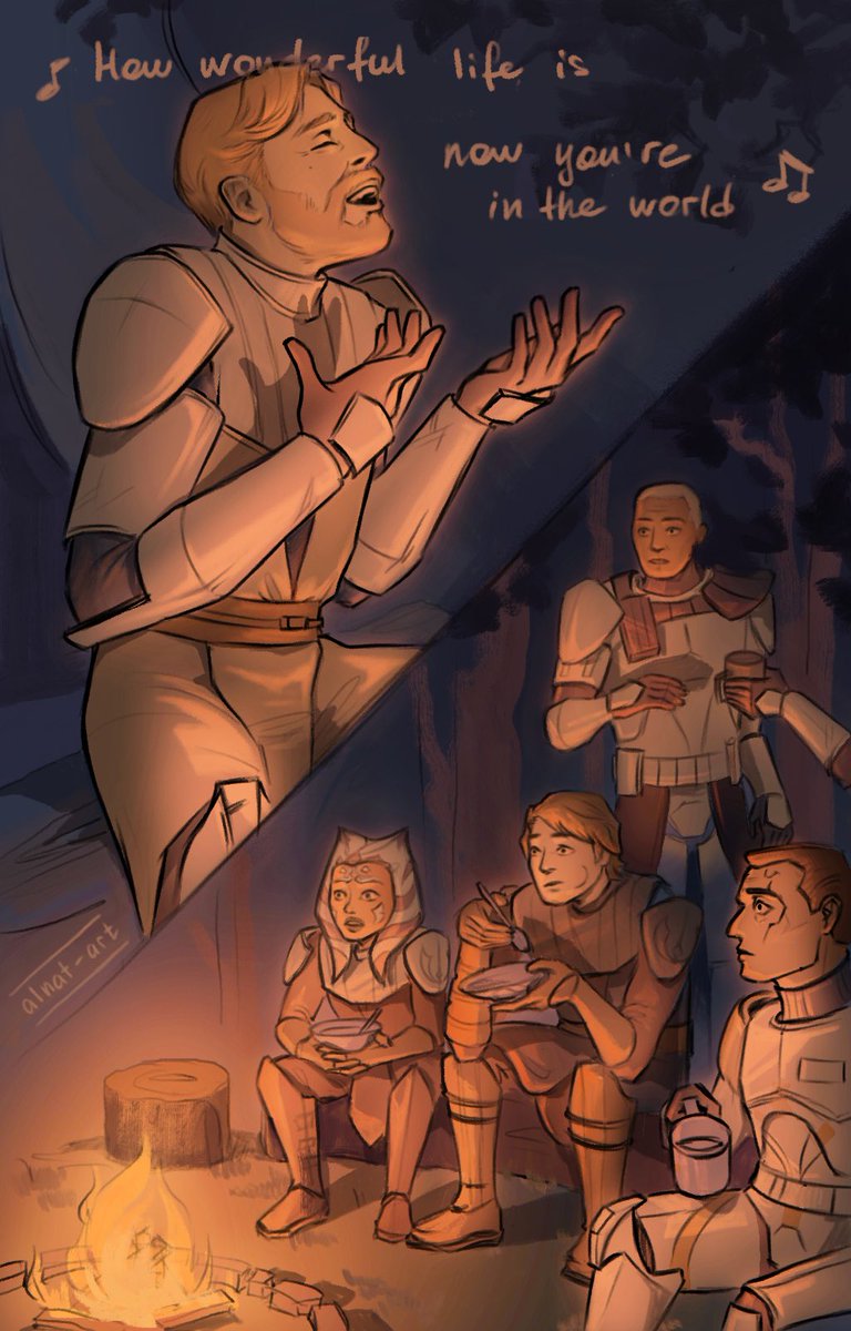 alnat_art's tweet photo. I rewatched Moulin Rouge after months of watching Star Wars and... Obi-Wan can sing?.. ๐คฏ
#StarWars #obiwankenobi #ahsokatano #anakinskywalker #captainrex #commandercody #clonewars https://t.co/Ck6oxE0Tiu