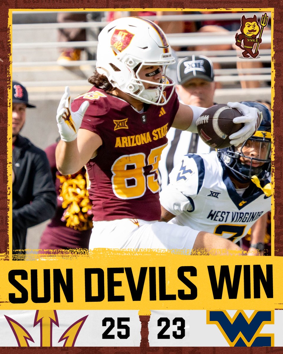 ARIZONA STATE HOLDS OFF WEST VIRGINIA 🔱