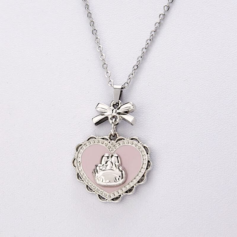 sanriodaily's tweet photo. the prettiest my melody necklace 💫 https://t.co/UMKEiC7Soi