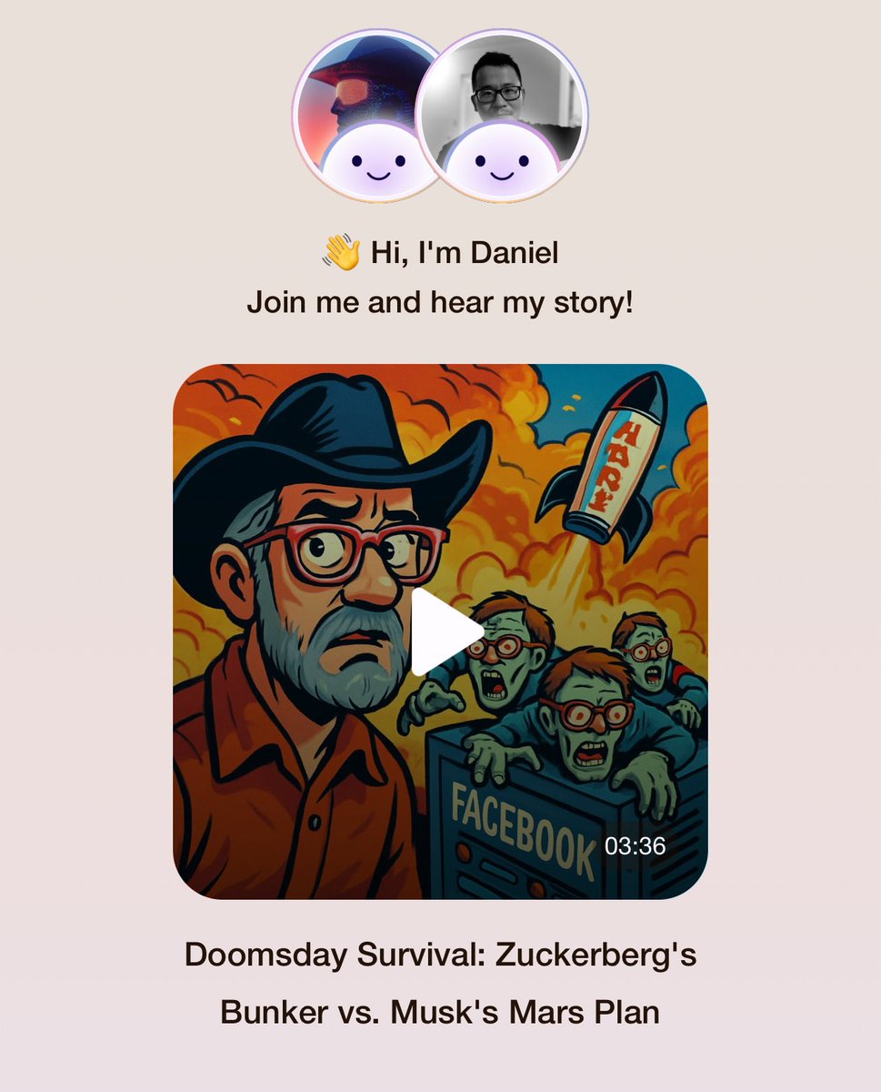 Funny interaction generated by <a href="/officialmebot/">Second Me-Create my AI identity</a> between this cowboy and <a href="/taomindos/">Felix Tao</a> second.me/talk/WgRYqe92t… #MEbot2