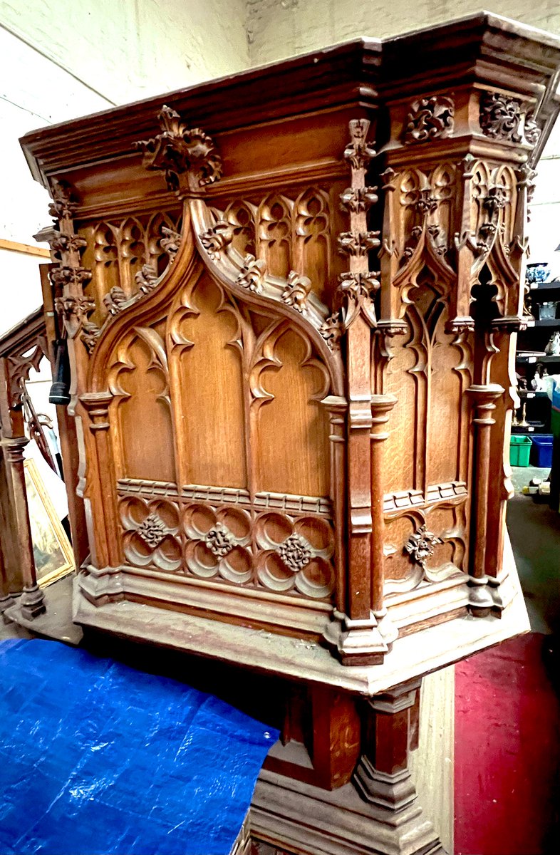 CatoCrane's tweet photo. For Sale .. Profusely #Carved & Decorated in the Gothic Manner, a Victorian Oak #Church #Pulpit .. Enquiries to 0151 342 2321 Delivery Arranged @shrewsmorris @HeswallBusiness @heswallmagazine @ArchDigest @Architactique @thesaleroom @andythorntonltd @Wirral_Chamber @MartinG8177 https://t.co/bgf3ciQwq0
