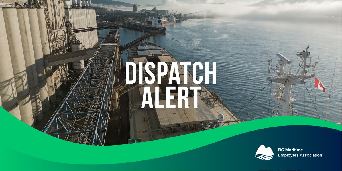 Dispatch Alert 🚨 Vancouver will be busy for todays 1630 Sat, Nov 15 shift. There is heavy demand for Topside, LTD, RTG, WS &amp; WM ratings. It will also be busy for the 0100 Sun, Nov 16 shift. Please declare your availability and plug in at the hall. <a href="/BC_Maritime/">BC Maritime Employers Association</a> <a href="/500Dispatch/">500 Dispatch</a>