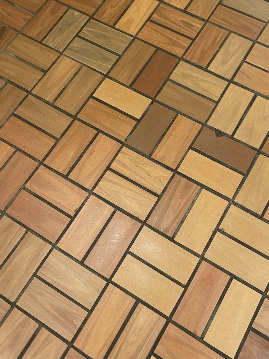 The food tasted better when the floor looked like this.