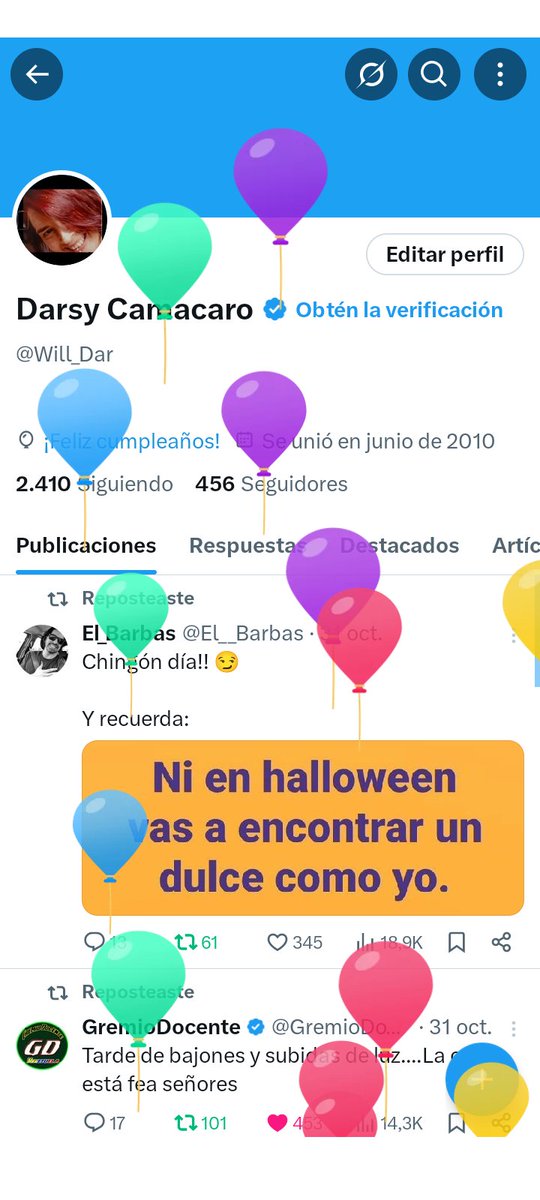 Will_Dar's tweet image. Gracias X  es lindo saber que me felicitas en un día especial 😍