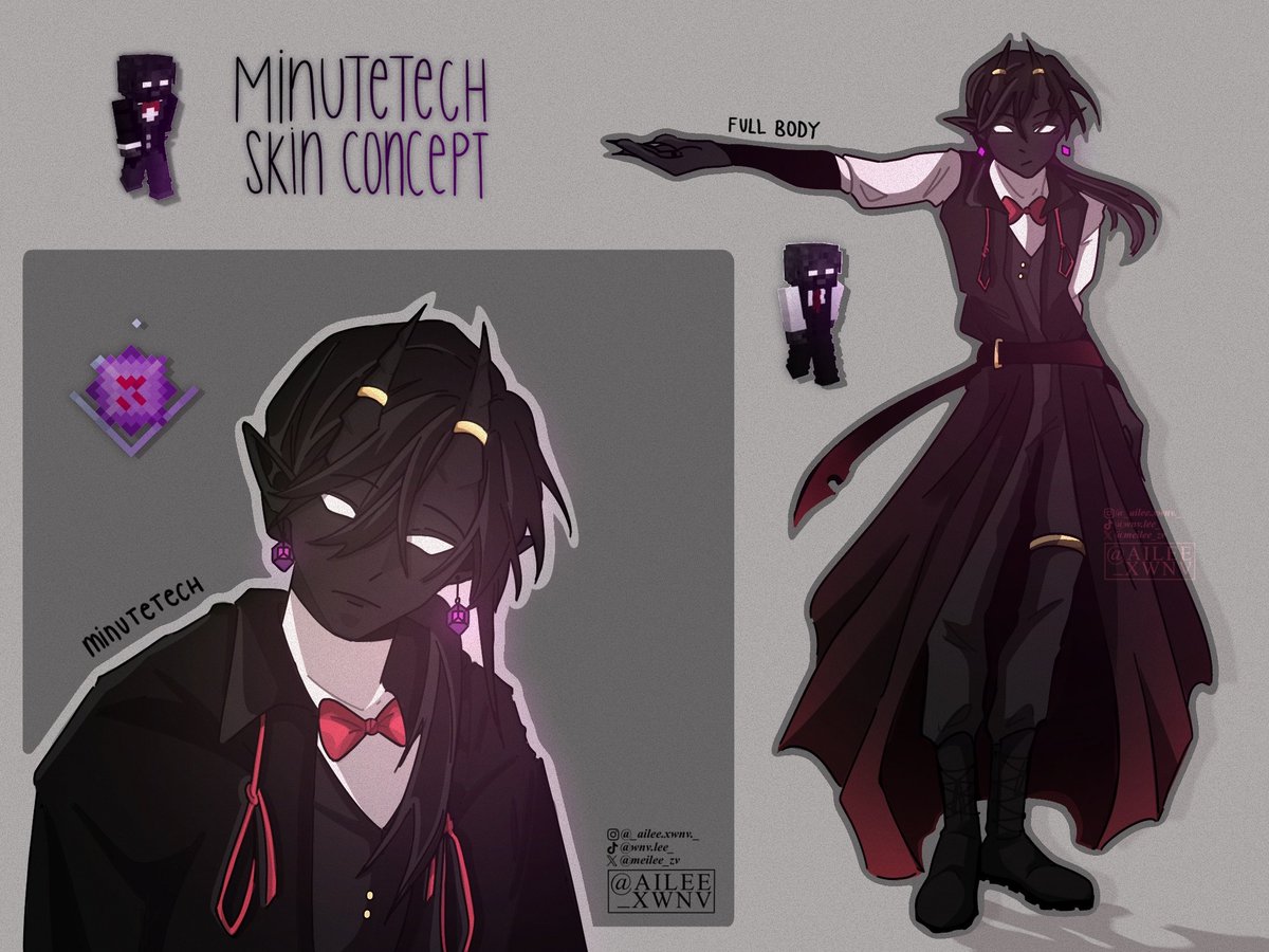 meilee_zv's tweet image. Minutetech SkinConcept !! ⚔️
End crystals as earrings is such a banger ⭐
.
@MinuteTech_ [ #minutetech #minutetechfanart #unstablesmp #lifesteal #digitalart #fy ]