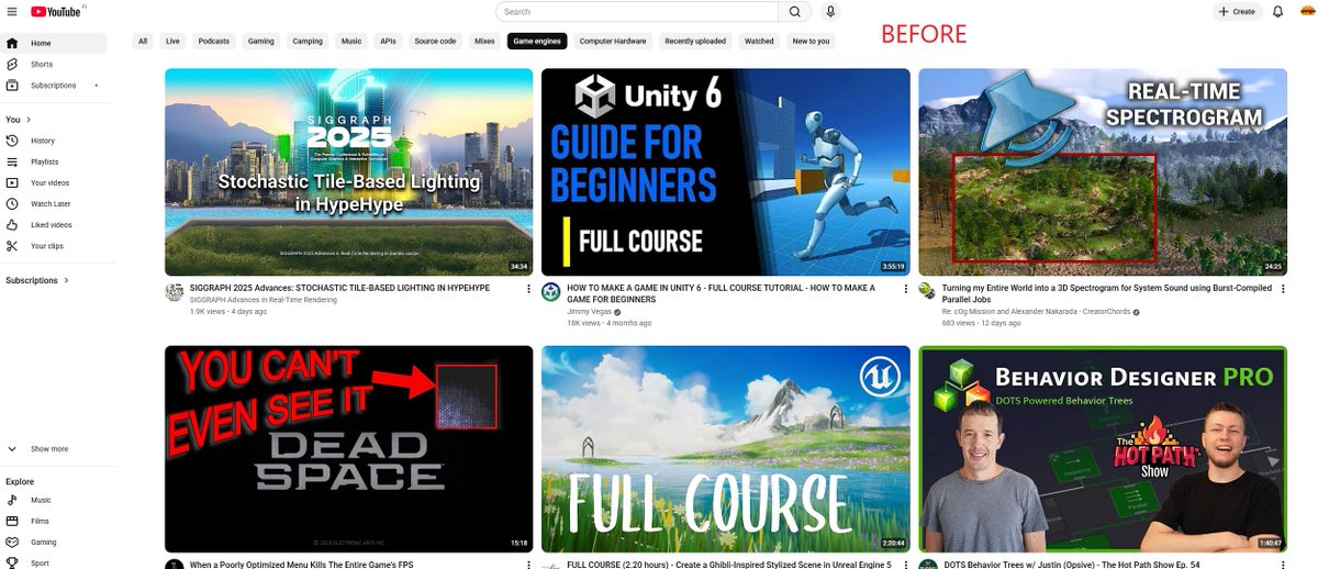 unitycoder_com's tweet image. Before &amp;amp; After : Greasemonkey fix for Youtube thumbnails scale gist.github.com/unitycoder/cfc…