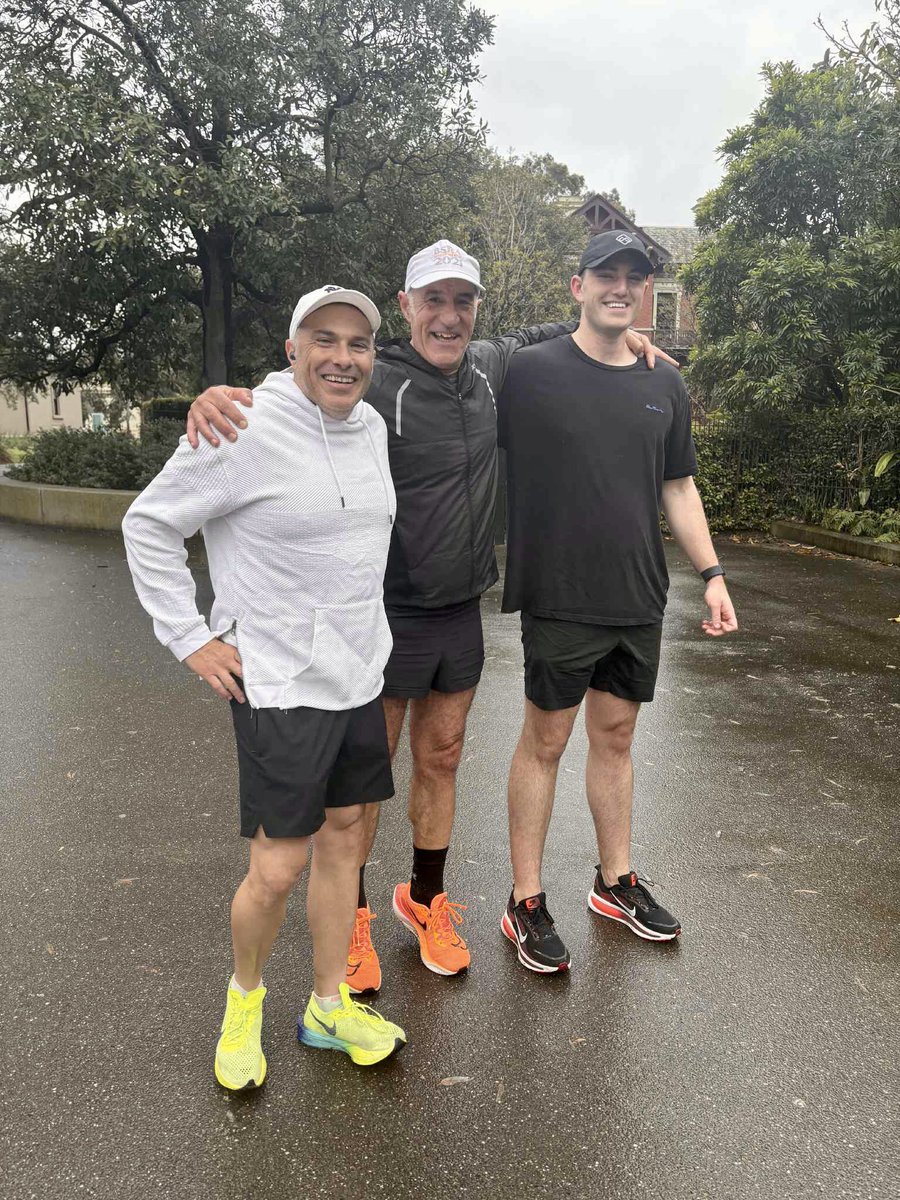 KeepPunchin's tweet photo. #SundayRunday 9.11.25 for these three Musketeers! 

A wet track &amp; a cold wind greeted the #Crew but in true tradition- “we got it done”. 

Great coffee &amp; discussion afterwards topped off a terrific start to the week ahead. 

Keep active &amp; engaged - might see you on the #Tan soon! https://t.co/3lk7oO1jjE