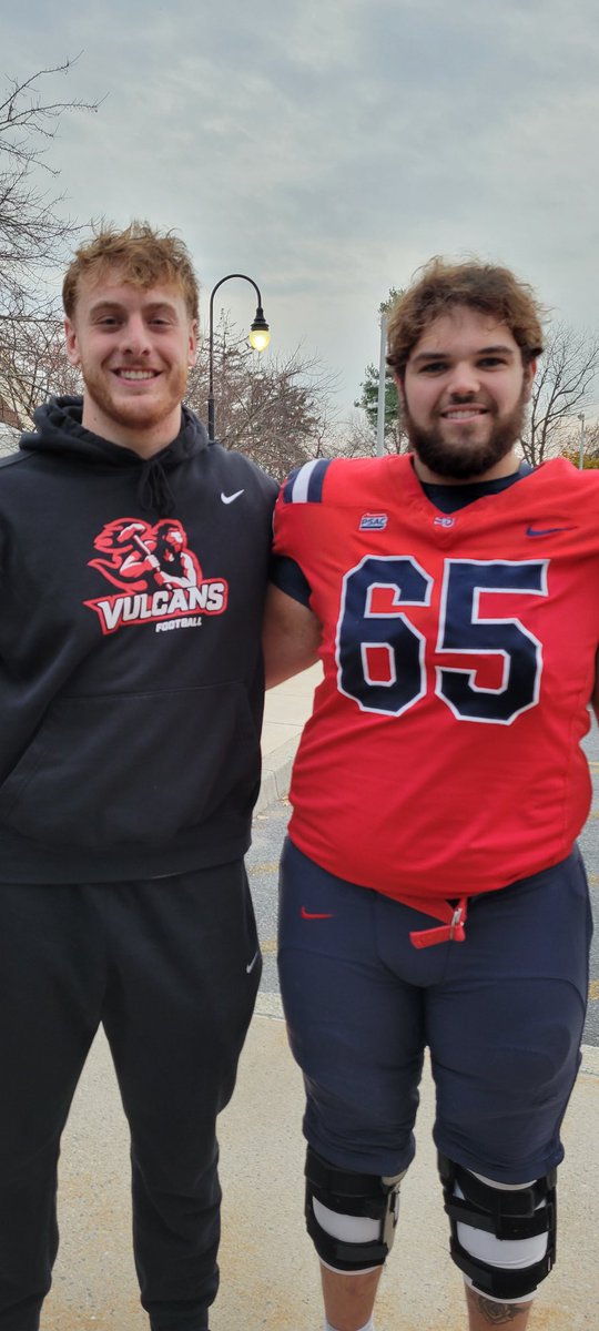 BigMacsFootball's tweet photo. Big Mac Alums!! Starting guards at Calu and Shippensburg. Noah Livesay and Mason Williams. Proud of these guys - they played on a line where every starter went D1-D2. @CanonMacSports @CMSportsk12 https://t.co/jJZhW9uixJ