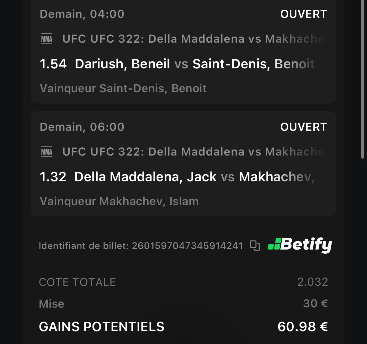 FastBreakTips's tweet image. #UFC320 

Makhachev + BSD win 
@ 2,03 💰 1.5% 

#TeamParieur #FastBreakTips