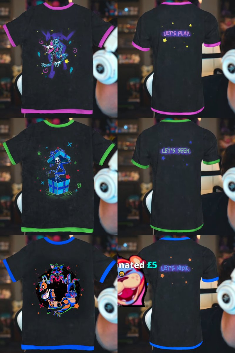 Upcoming ‘FIVE NIGHTS AT FREDDY'S 2’ shirts by Hex featuring glowing details!

Releasing alongside the film in December. Art by Rezllen 🐻

(Via: Dawko)
#fnaf #fnafmovie #fivenightsatfreddys