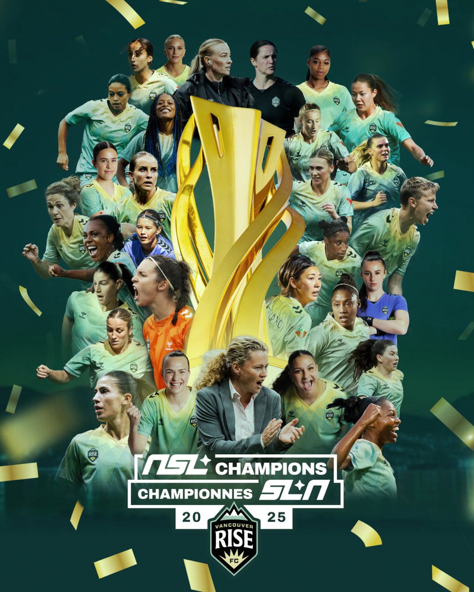 YOUR INAUGURAL NSL CHAMPIONS 🏆

We started this league back in April 16 at BC Place, only fitting that we finish it as the 2025 NSL Playoff Champions!