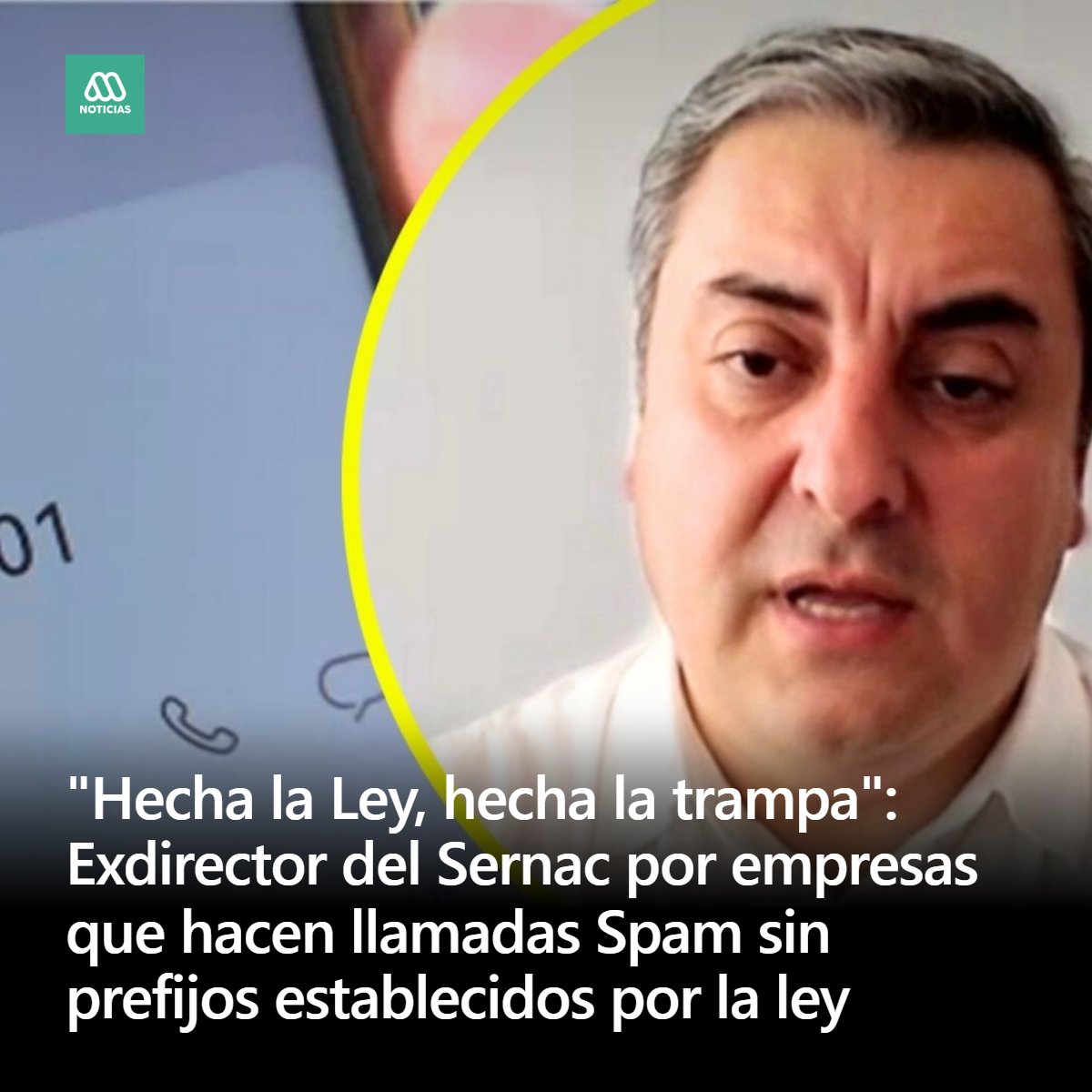 🔴El exdirector del Sernac, José Roa, abordó la vulneración que hacen algunas empresas sobre las llamadas Spam, debido a que no utilizan los prefijos establecidos por ley ➡️ mrf.lu/x1qq