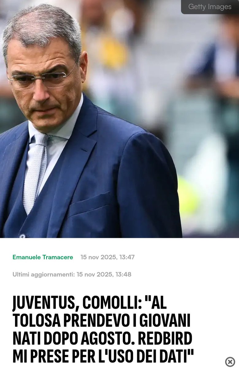 Onestamente sono preoccupato.
Siamo passati dal “usiamo i dati” al “decidono gli algoritmi”, e ormai manca solo che scelga i giocatori consultando la smorfia napoletana.
Fra un mese presenterà il reparto scouting con un mazzo di tarocchi.

#Comolli parla come un guru illuminato.