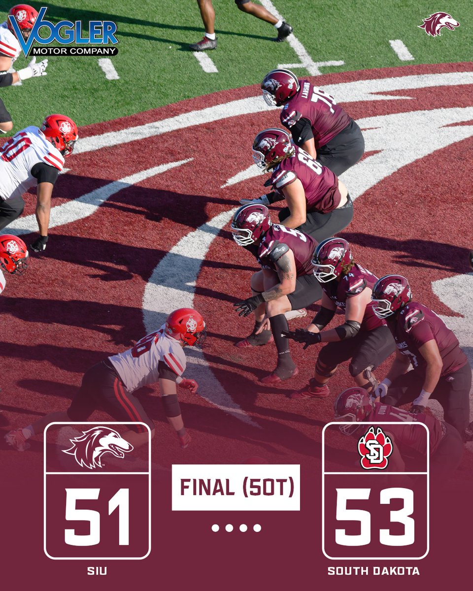 SIU_Football's tweet image. Final.

#Salukis | #BuiltFor