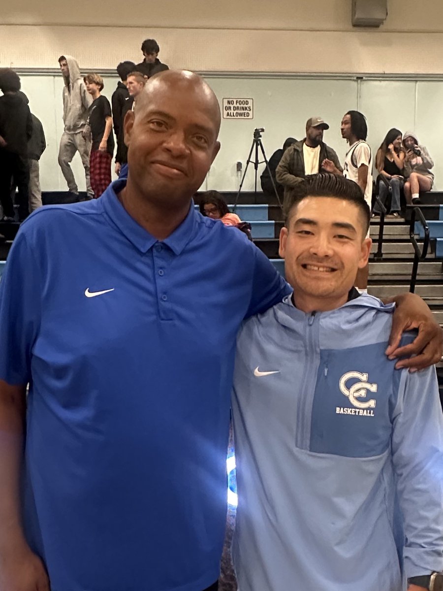 Coaches Manasa Chanaiwa of LACES and Corey Kitani of Carson