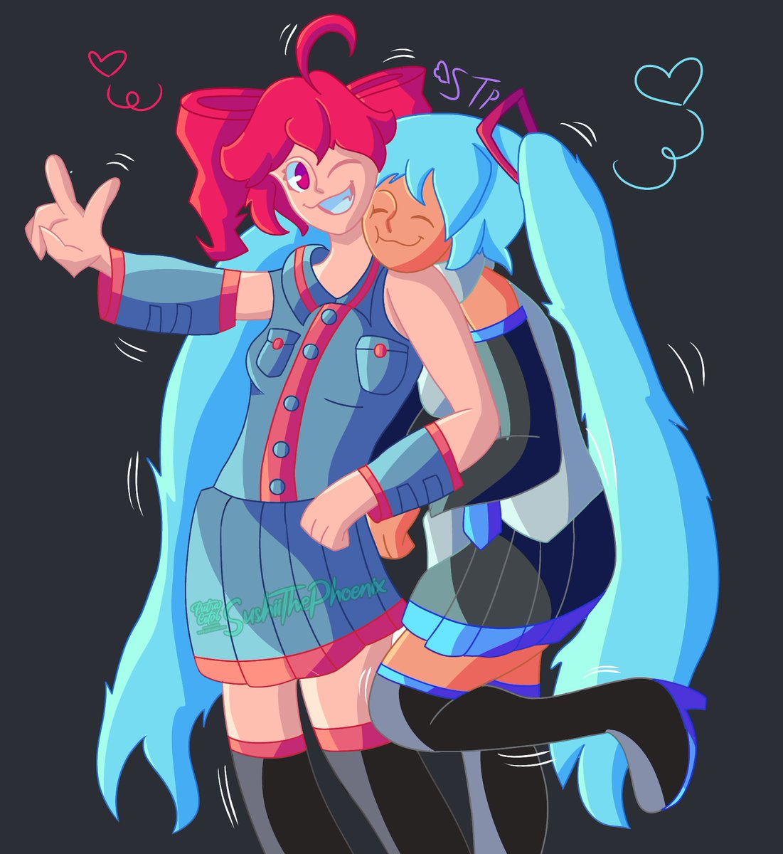 Miku x Teto for a friend :] <a href="/L3m0nDr0pzz/">LEMON OF LEMONTWT</a> #mikuxteto #PurpleMusic #yuritwt