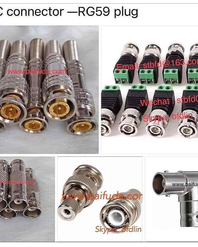 BNC connector -RG59 coaxial connectors