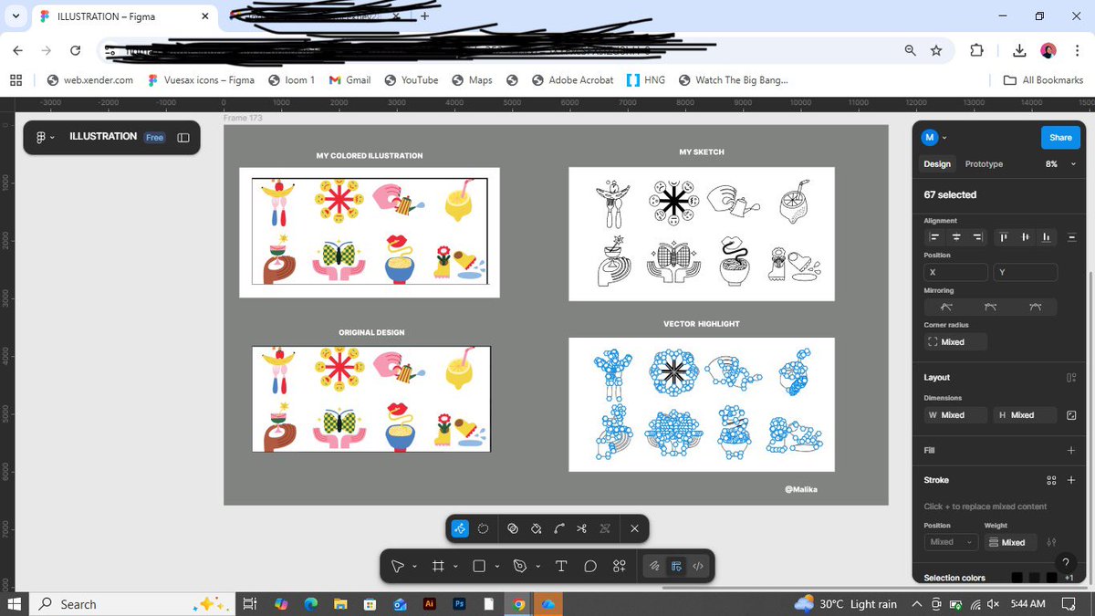 Blue_morrphoo's tweet image. Last week, we had a webinar on illustration led by @LindaJo0812. We learnt to illustrate using this image, &amp;amp; I’m finally getting a hang of the pen tool. I’m already seeing improvement and can’t wait to get even better. Thank you @devanddesignhq and @Joe_brendan_ for the guidance