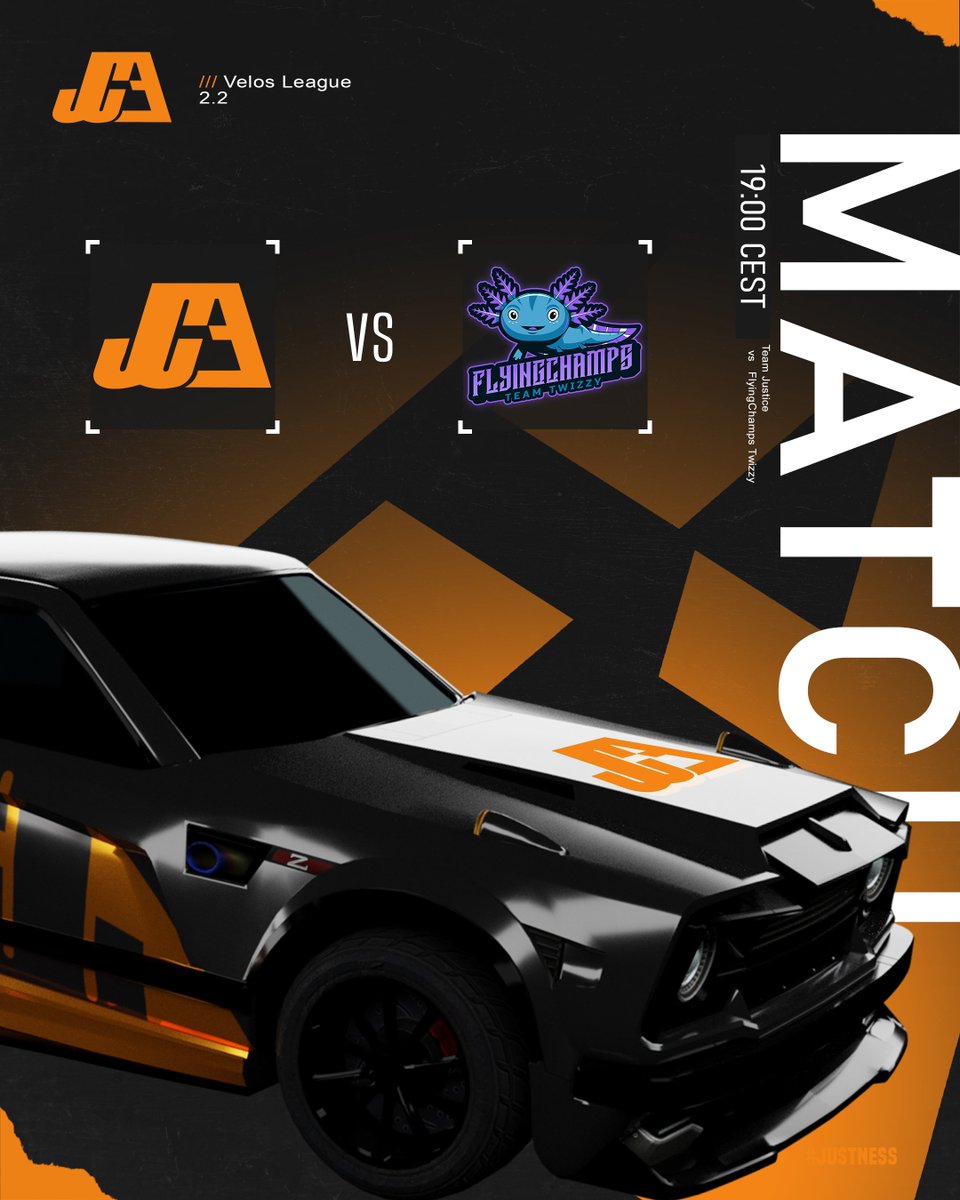 teamjusticede's tweet image. Selbst für unser Rocket-League-Team geht es heute Abend wieder um wichtige Punkte!
Um 19:00 Uhr starten sie in das nächste Spiel der Velos League – dieses Mal gegen FlyingChamps &quot;Twizzy&quot;.