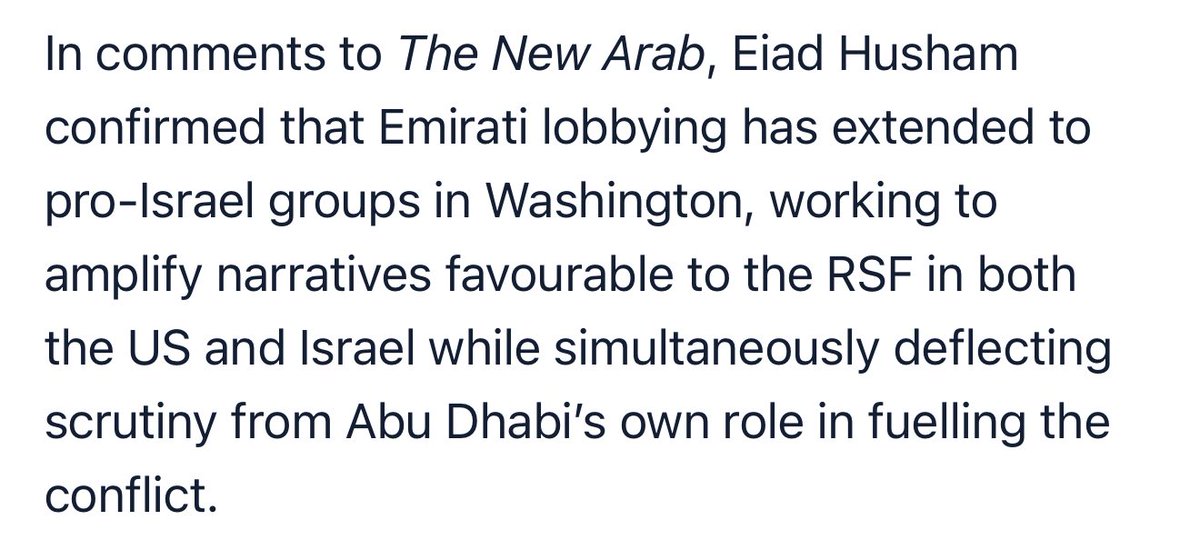 My remarks for <a href="/wrobinsonnz/">William Robinson</a> and <a href="/The_NewArab/">The New Arab</a> on the UAE’s role in Sudan’s war. 
Full report: 

newarab.com/analysis/blood…

#KeepEyesOnSudan