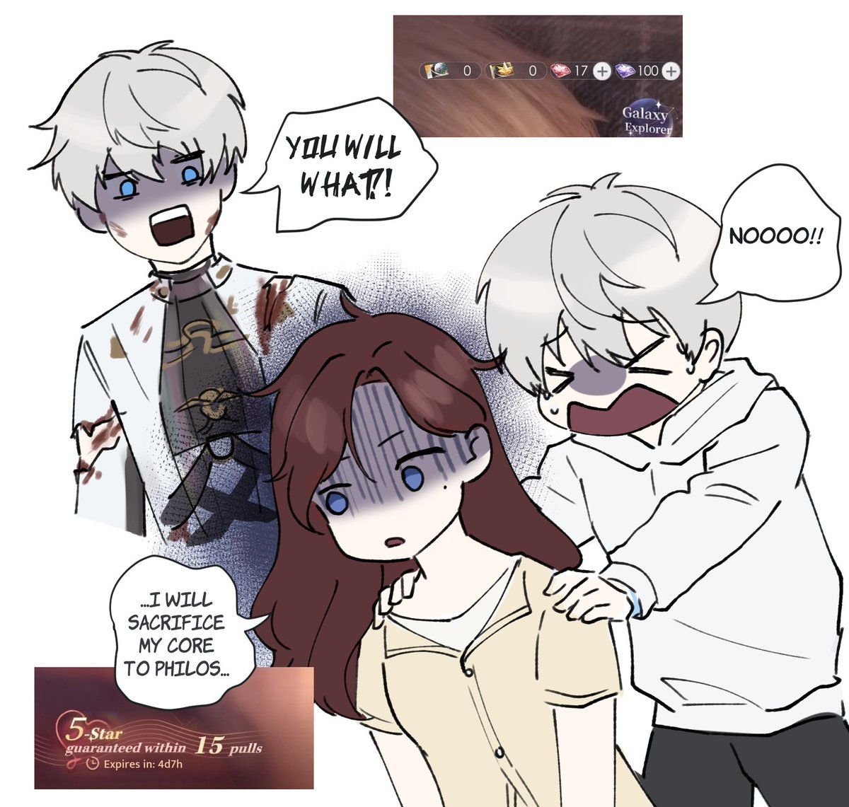 StarlitXav's tweet image. I lost to Bonfire and still haven&apos;t gotten Heartstring yet and this is all that&apos;s left- Xavier istg 🤌