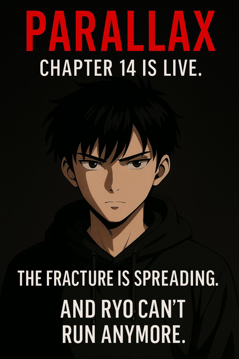 MDeliaWrites's tweet photo. PARALLAX — Chapter 14 is live.
The fracture is spreading.
And Ryo can’t run anymore.
Hashtags:
#Parallax #RoyalRoad #Scifi #WebNovel #Chapter14 https://t.co/QDlEy4Dkoo