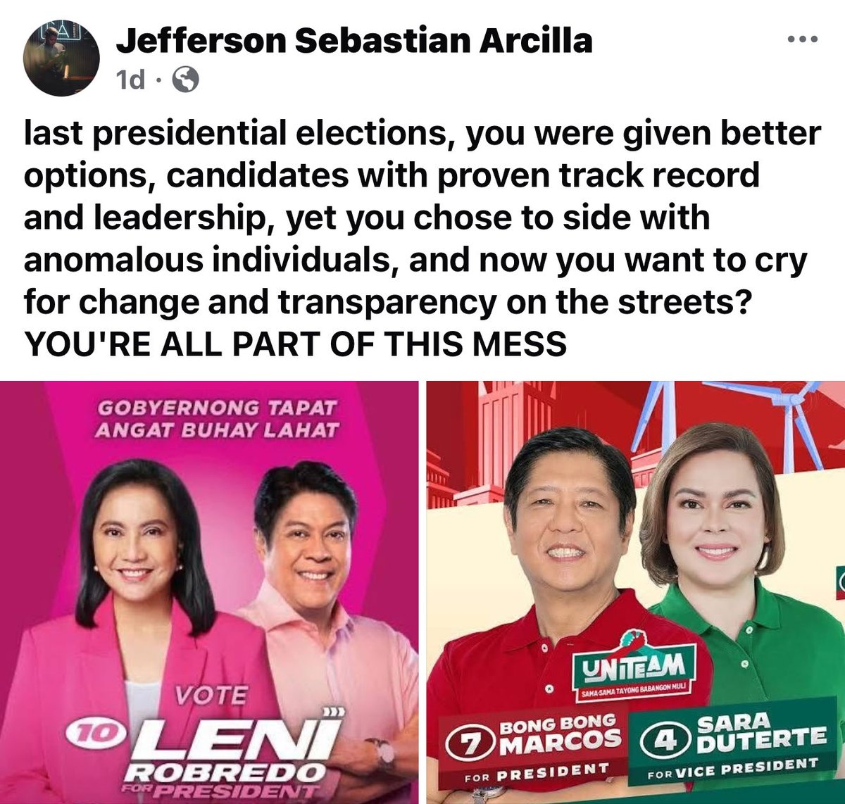 Y0L0inthePH's tweet image. DDS, you’re all part of this mess. It’s hypocritical to blame the Kakampinks when you knew all along that Uniteam was a scam.