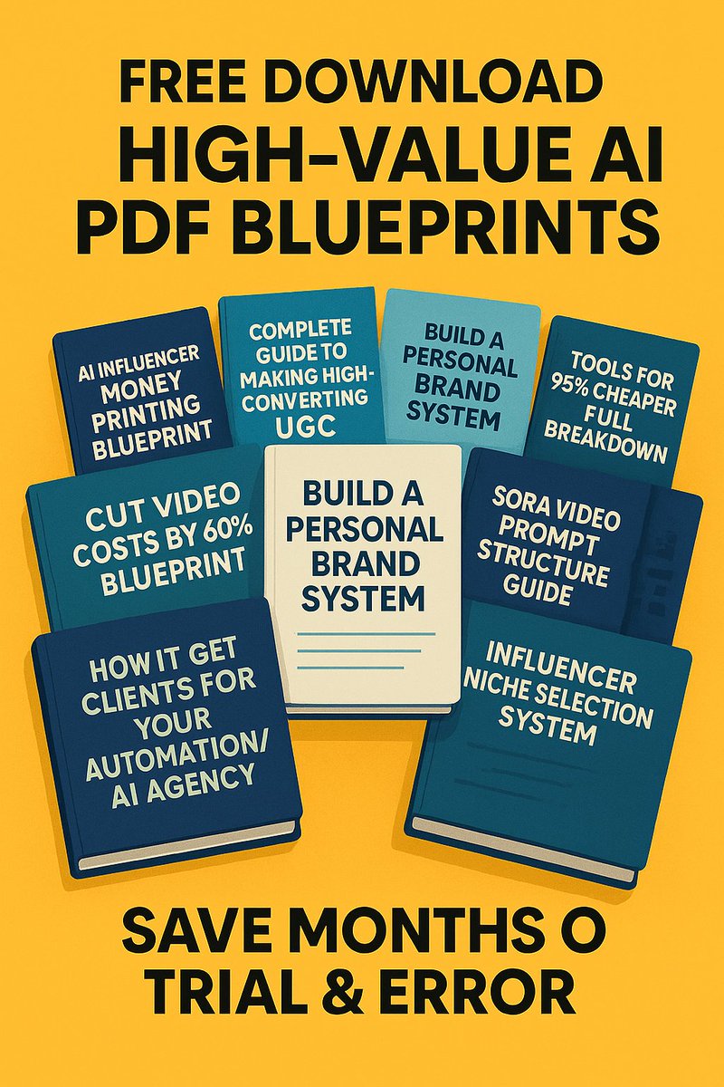 tanVirtutorial's tweet image. I just dropped a FREE bundle with the exact playbooks people are selling for $199+.

Content systems, UGC frameworks, client acquisition, personal brand blueprints… everything.

Comment &quot;PDF&quot; and I’ll DM you the link