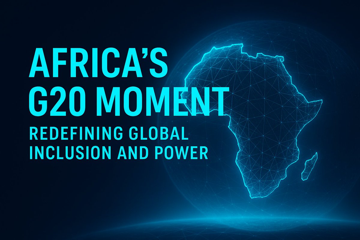 kemi_ayanda's tweet photo. For the first time, Africa isn’t on the sidelines, it’s shaping the G20 conversation.

The 2025 Johannesburg Summit could redefine global inclusion. https://t.co/sPTVjnsA2g