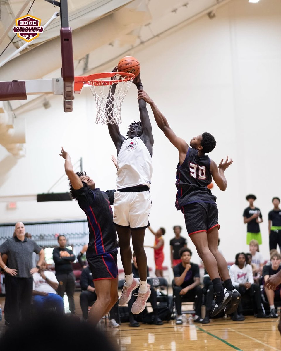 6'8 2027 Athian Madut of Western Canada Prep (CAN)brought ridiculous level of activity on both ends at The Association.Long armed forward with crazy motor,is big time shot blocker,and explosive straight line driver.

More on <a href="/Ballislife/">Ballislife.com</a>

ballislife.com/news/high-scho…