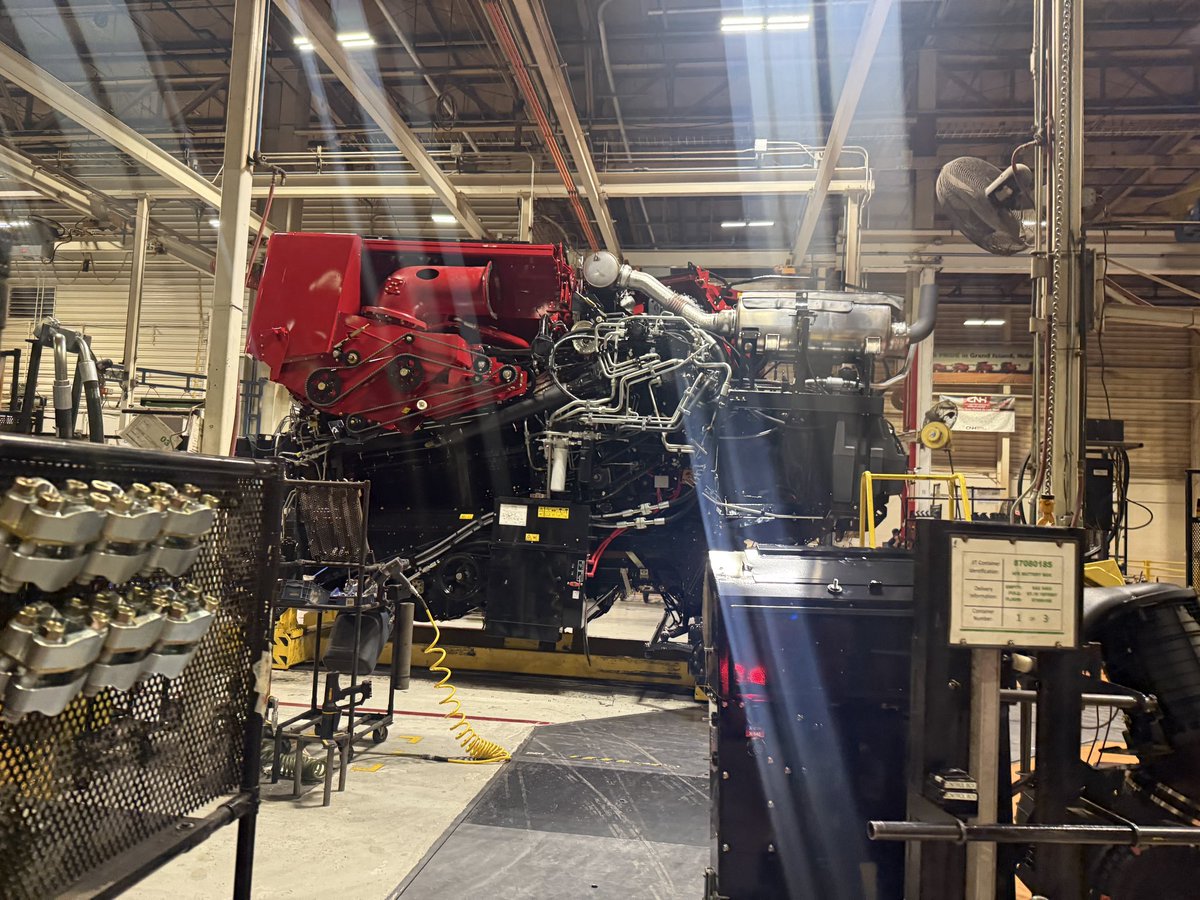 Big thanks to <a href="/Case_IH/">Case_IH</a> in Grand Island for an amazing factory tour! We got to walk the combine production line and saw every step of the build process. This plant can produce up to 32 combines a day. 
Interesting to see the  AF models being built