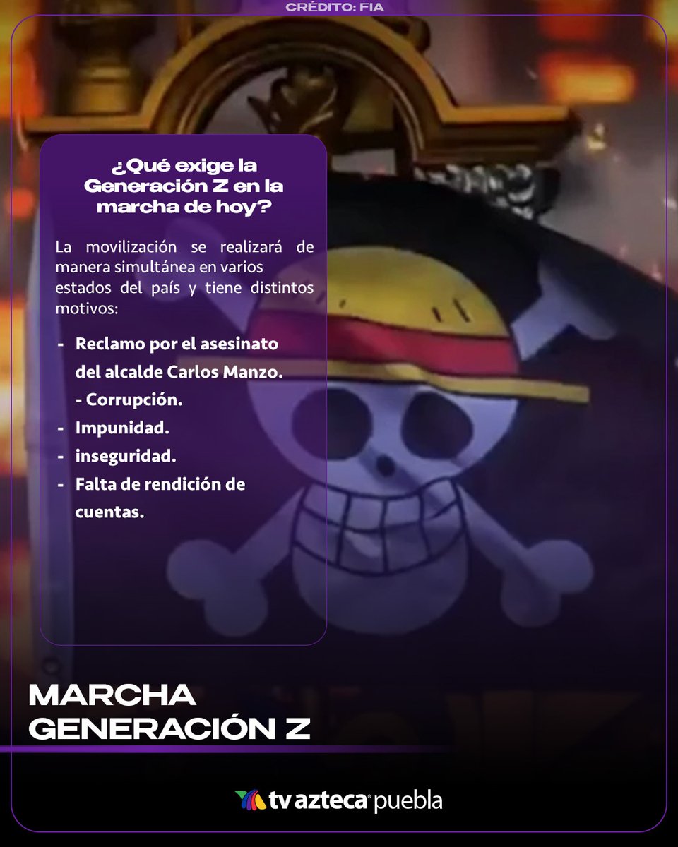 aztecapuebla's tweet photo. 🔴 Jóvenes se preparan para la marcha de la Generación Z.

🚨 Exigen seguridad, libertad y un país donde puedan vivir sin miedo.

📢 La movilización inició a las 11:00 horas desde el reloj “El Gallito” del Paseo Bravo.

#GeneraciónZ #15N

Más detalles: https://t.co/faUNK7aaqJ https://t.co/HC3MQLBztR