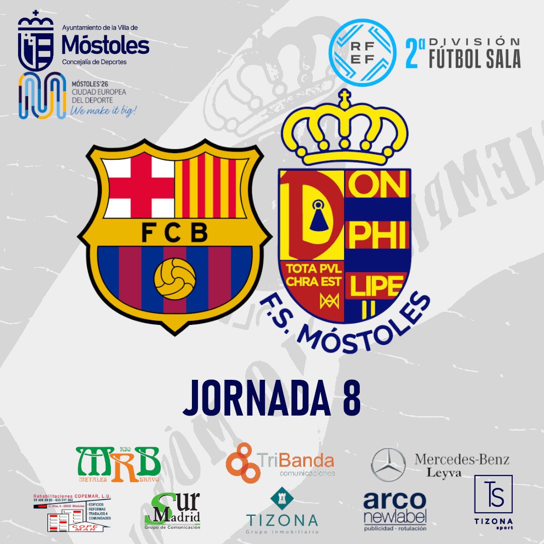 💙FINAL
Barça Atlètic 3️⃣
MRB-FS MÓSTOLES 4️⃣
Victoria por la mínima, donde merecimos tal vez más distancia en el marcador. 
Tres puntos y a seguir en el liderato…
Siempre y solo Móstoles!!!
#canteraazul