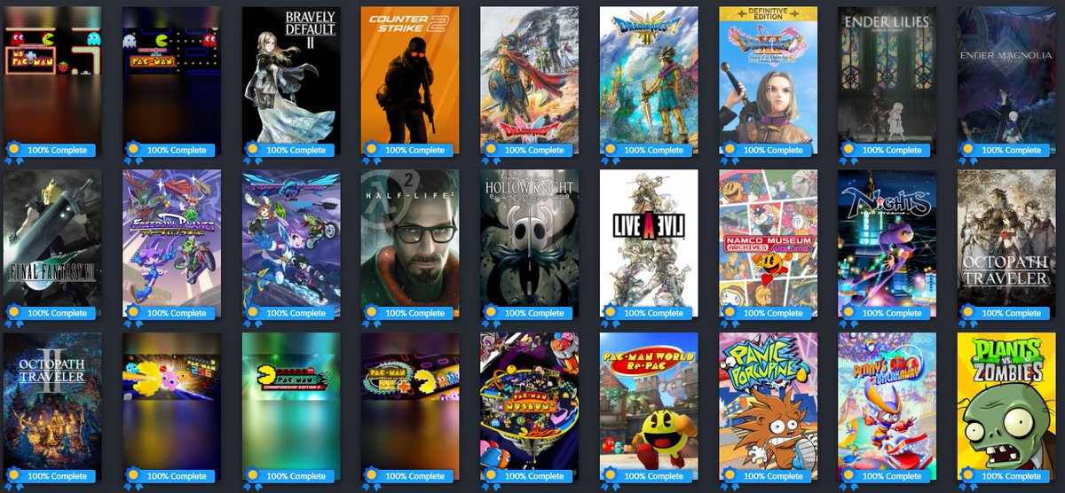 NullNo5's tweet image. 54 perfected games on Steam (100% achievements)