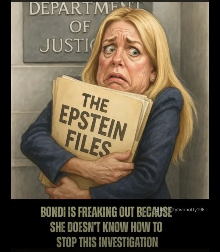 Pam Bondi is freaking out because they know they’re screwed since Ro Khanna did the smart thing &amp; went around the FBI to get tons of incriminating emails &amp; photos by subpoenaing the Epstein Estate.The FBI never imagined the Democrats could get those documents without them! 😂