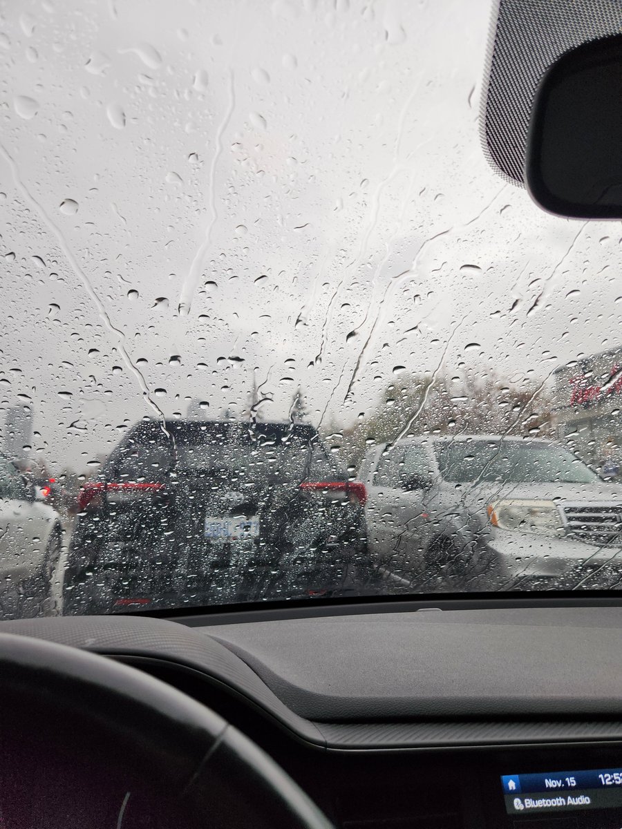 well. I wore the only hat that fits me bc it was raining a bit when I left the house and now it's full on storming LOLLLL