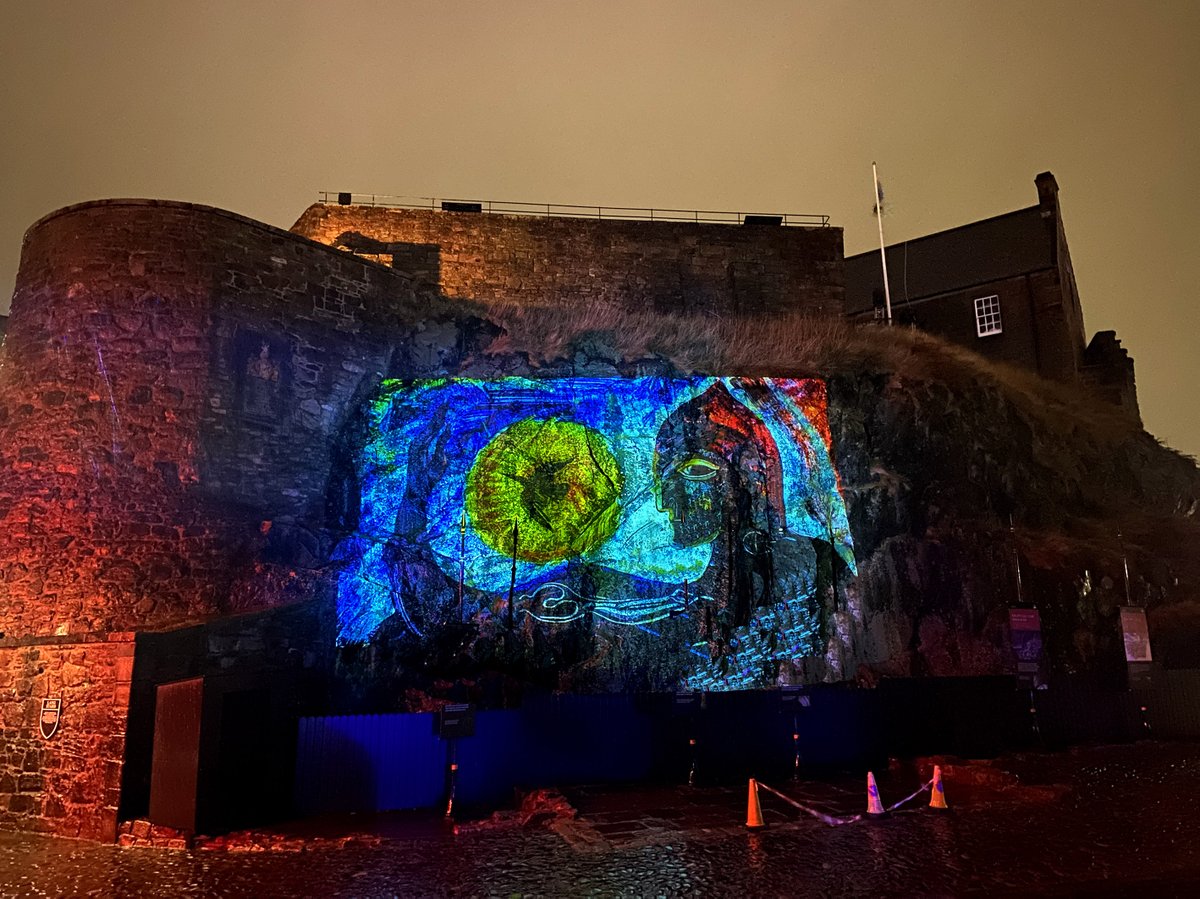 Still from "Y Gododdin", Edinburgh Castle. "Y Gododdin" will be showing at the Castle from 21 November until 4th of January. 
Our LIVE show RESONANCE in St.Giles' will take place on the 2nd of December at 19:30. INFO: stgilescathedral.org.uk/whatson/resona…