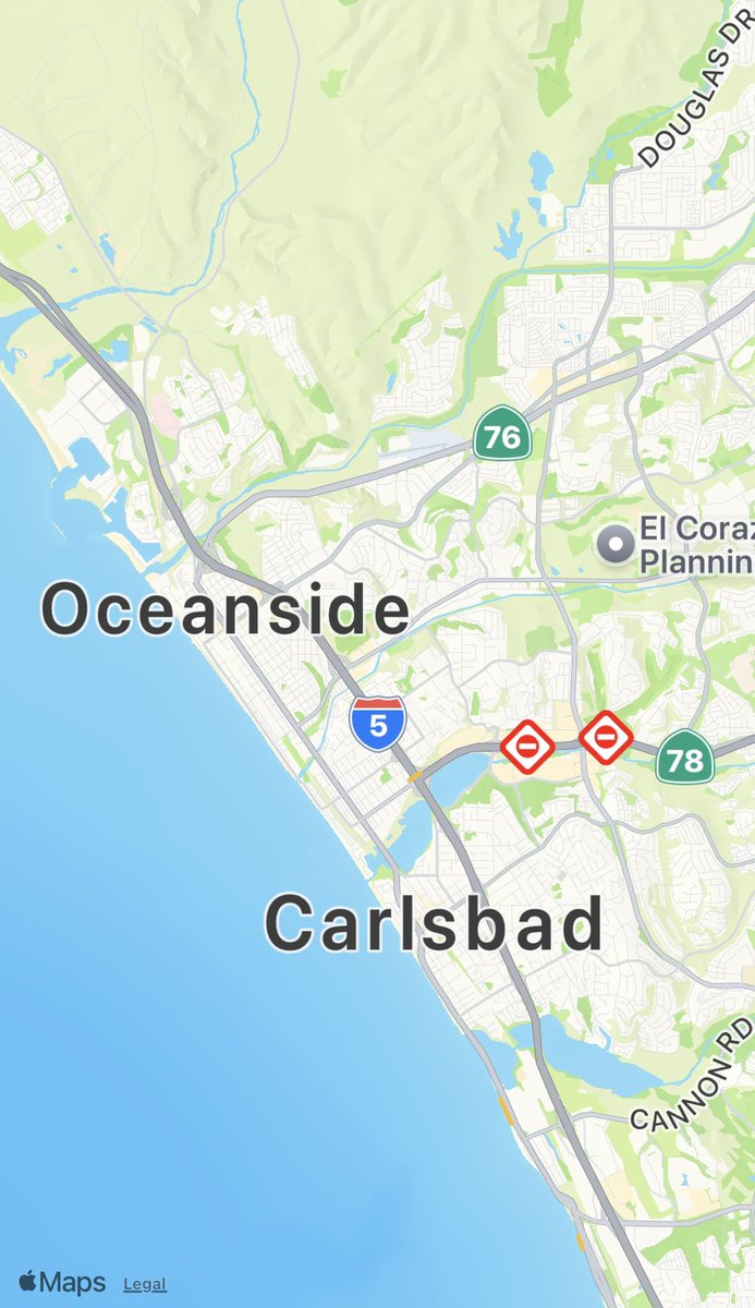 CHP_Oceanside's tweet image. 🚨 Traffic Alert – Flooding 🚨
The on-ramps to SR-78 from Jefferson St and El Camino Real are currently closed due to flooding.
Unknown ETA for reopening.

Please choose alternate routes and drive with caution. Updates to follow.

#CHPOceanside #TrafficAlert #Caltrans #DriveSafe