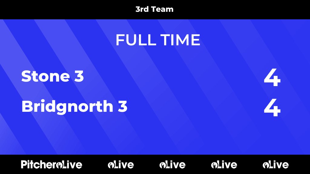 FULL TIME: Stone 3 4 - 4 Bridgnorth 3
#STOBRI #Pitchero
pitchero.com/clubs/bridgnor…