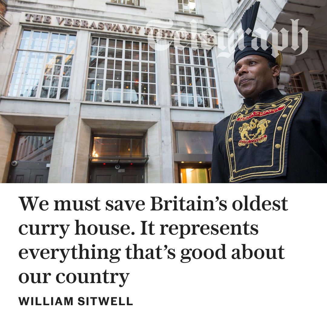 ✍️ 'Veeraswamy symbolises the successful integration of Indian people and closing the restaurant would be nothing short of cultural vandalism' | Writes <a href="/WilliamSitwell/">William Sitwell</a>

Read more ⬇️
telegraph.co.uk/news/2025/11/1…