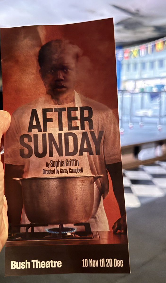 MrsOsmond_'s tweet photo. We look at toxic masculinity &amp; mental health challenges in a harsh &amp; funny manner #AfterSunday @bushtheatre Three men detained in a secure hospital begin a culinary skills class It’s a bittersweet concept it also prompts contemplations on hope &amp; despair Fantastic show!
Fab cast! https://t.co/CEcPx3s2Rr