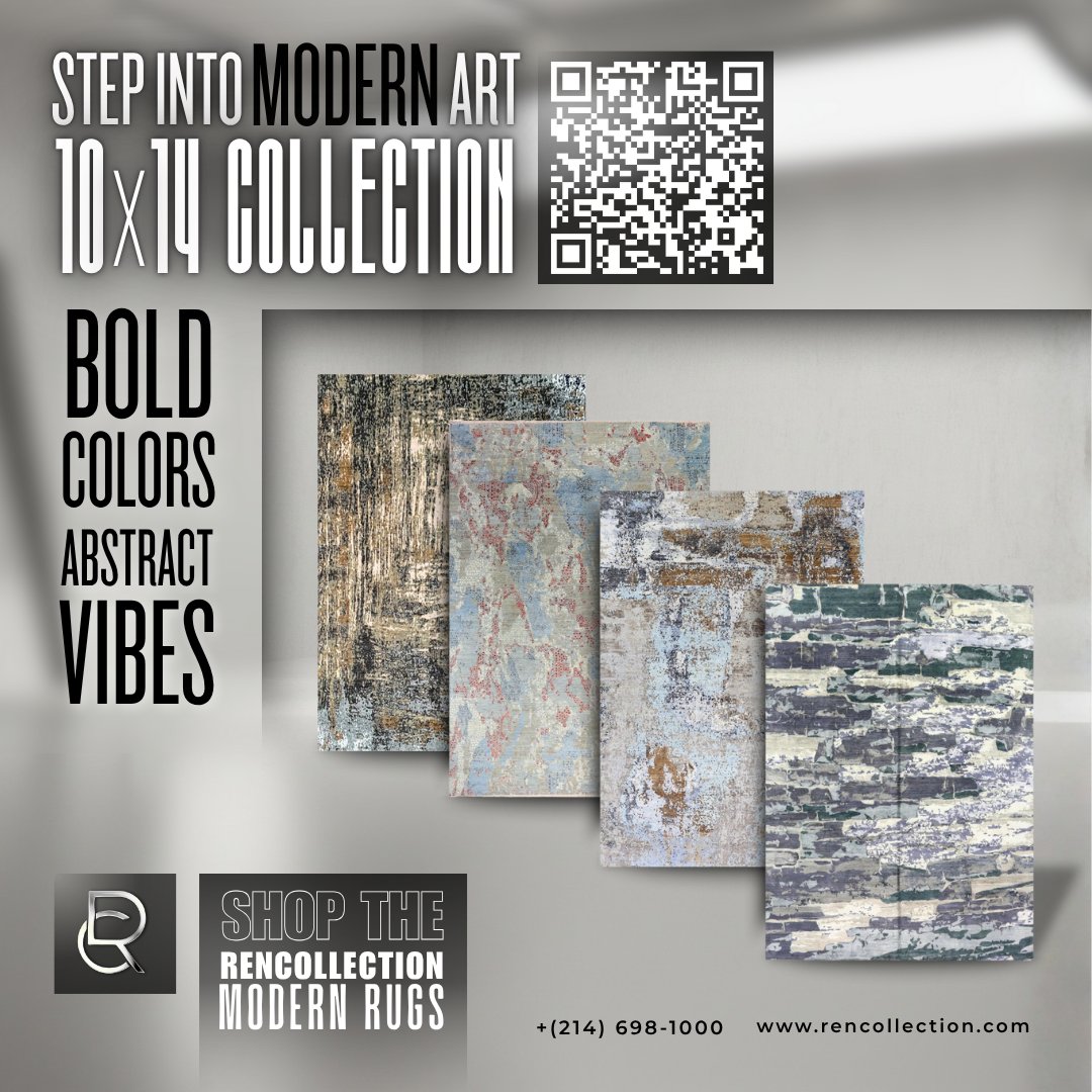 RenCollection's tweet photo. Step into modern art with our 10×14 Modern Abstract Rugs! 🎨 Bold colors, dynamic patterns, and luxurious textures to elevate any space. Which design would you bring home first? 👣
🌐 https://t.co/m7hGb2MhHi #RenCollection #ModernAbstract https://t.co/8GadVrukos