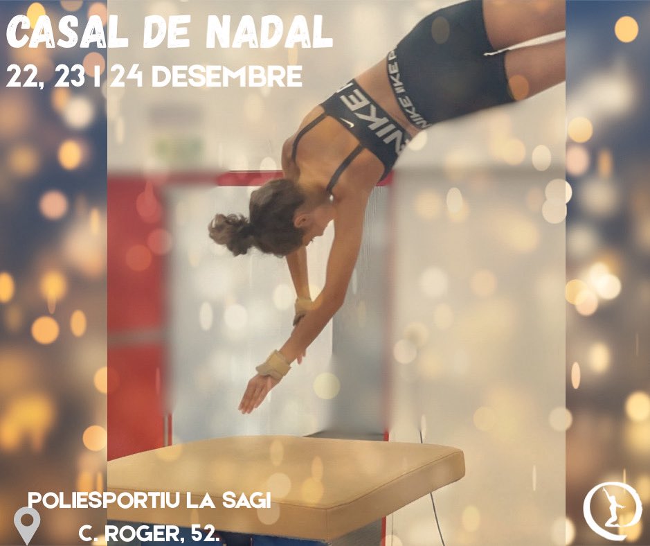 🎅🏻 Ja tenim aqui el nostre Casal de Nadal 🎄
🎉 Tres dies de gimnàstica per a entrenaments extra i millorar i perfeccionar la tècnica i nous elements 🤸🏼‍♂️

📆 22, 23 i 24 de desembre
🕘 09h a 13.30h 
📍 Poliesportiu La Sagi. C. Roger,52

📤 santsgimnastic@gmail.com