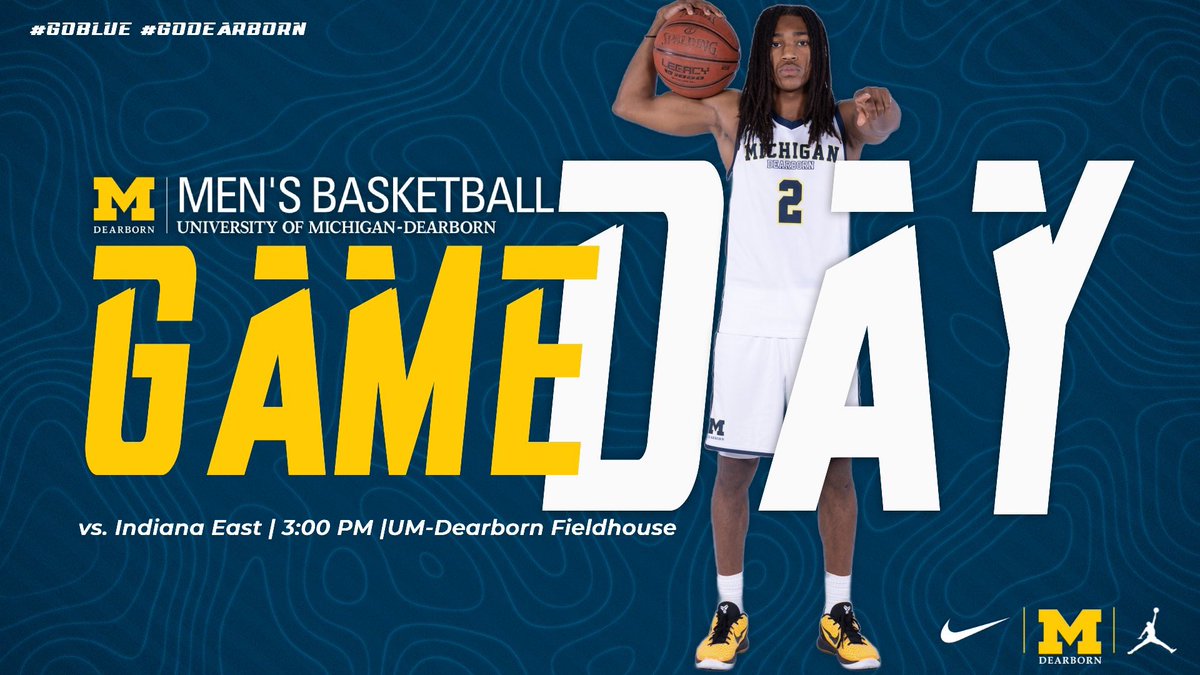 It’s Game day in Dearborn! Last Non-Conference before WHAC play starts! 
📍UM- Dearborn Fieldhouse | 3:00 PM
📺Watch Live: portal.stretchinternet.com/umdearborn/
🆚Indiana University- East
#GoBlue #GoDearborn