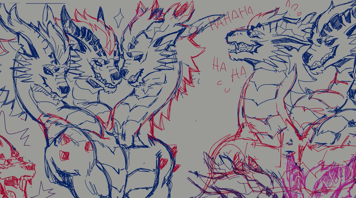 WIP ✨
I've been drawing many 3-headed dragons these last days hahaha ....not complaining tho ;3c
