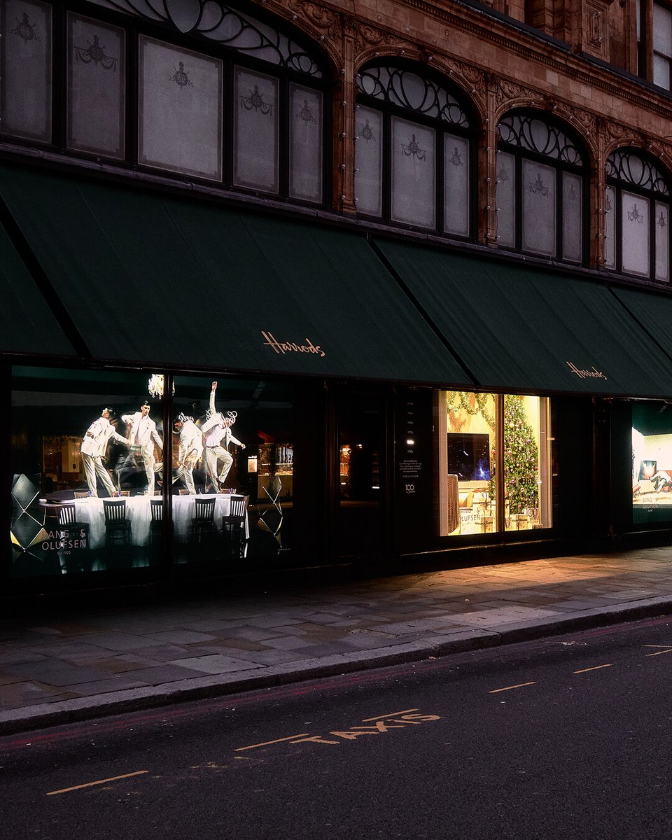 BangOlufsen's tweet photo. From Western Denmark, to West London. We’re marking 100 years of Bang &amp; Olufsen with an appearance at the most iconic department store in the world. Take a walk through our history, via the windows of Harrods – on display now.

#BangOlufsen
#SoundElevated https://t.co/xgLKaAkxD8