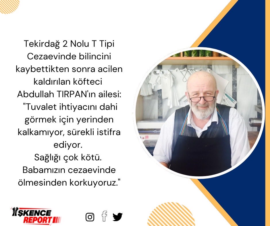 Tuvalete bile kalkamayacak bir insanı içeride tutmak neyin adaleti?

HastaTutukluya İşkence

#BizimÇocuklar #KızılcıkŞerbeti
Türkiye - Bulgaristan Rabbim