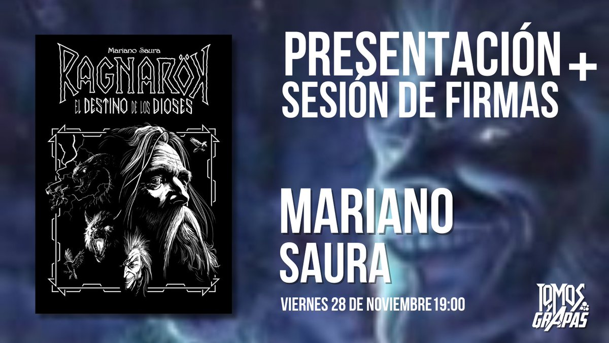 Otro de los eventazos que estamos armando para este mes es la FIRMA y PRESENTACIÓN ✍️ con el amiguete MARIANO SAURA y su trabajazo vikingo en RAGNAROK ⚔️📚

Aprovechad y reservarlo que son limitados! 👇👇👇
tienda.tomosygrapas.com/es/nacional/44…